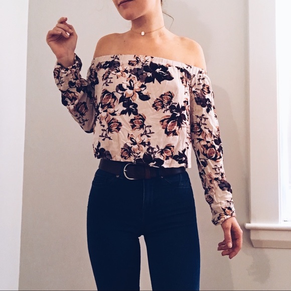 Kendall & Kylie Tops - Kendall & Kylie Floral Off the Shoulder Top